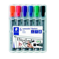 Lumocolor&reg; flipover marker 356 B WP6, 6 farver